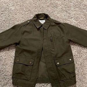 Zara boys hunter green coat